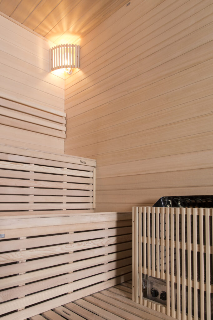 detail verlichting sauna